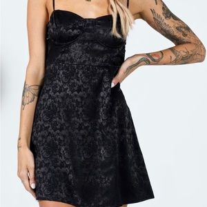 princess polly diva mini dress black